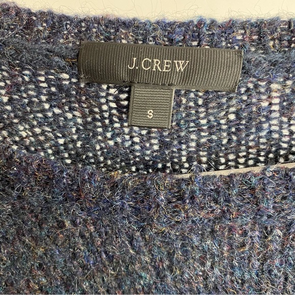 J Crew Sequin Cuff Sweater Womens Size Small Blue Oversized Jcrew B6435 - Picture 12 of 12